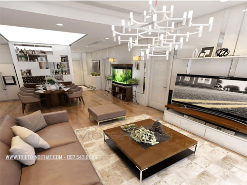  Thiết kế nội thất hiện đại  chung cư ParkHill - anh Hợp