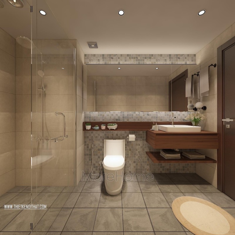 Thiết kế nội thất chung cư Hoàng Quốc Việt phong cách á đông