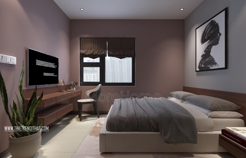 Thiết kế nội thất chung cư Hoàng Quốc Việt phong cách á đông