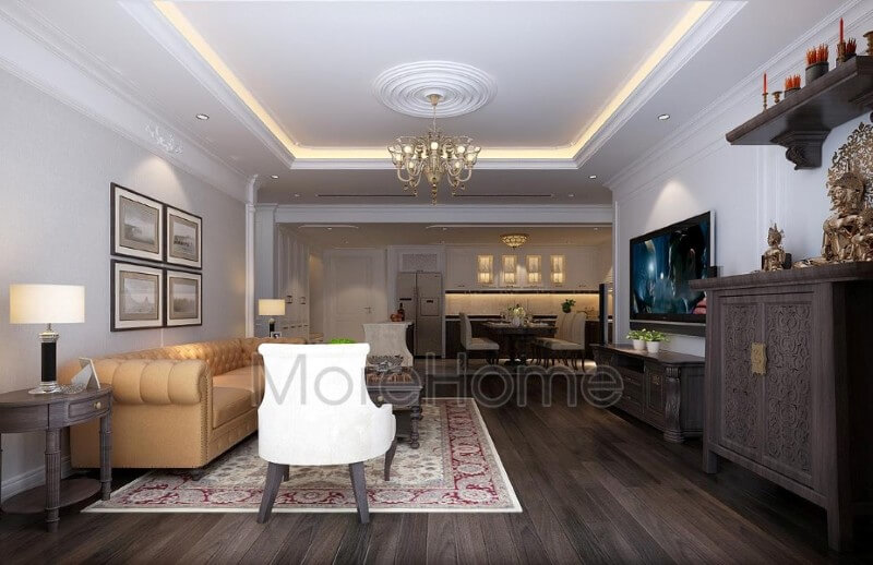 Thiết kế nội thất chung cư Goldmark City sang trọng và ấn tượng Mẫu thiết kế nội thất chung cư đẹp