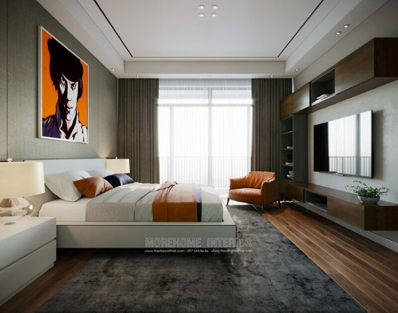 Sắp xếp nội thất phòng ngủ nổi bật với chất liệu gỗ công nghiệp An Cường sang trọng, hiện đại Thiết kế nội thất phòng ngủ biệt thự