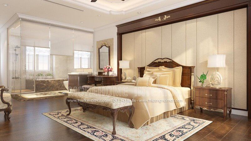 Tô điểm cho phòng ngủ chung cư, biệt thự đẳng cấp hơn với mẫu giường ngủ tân cổ điển sang trọng