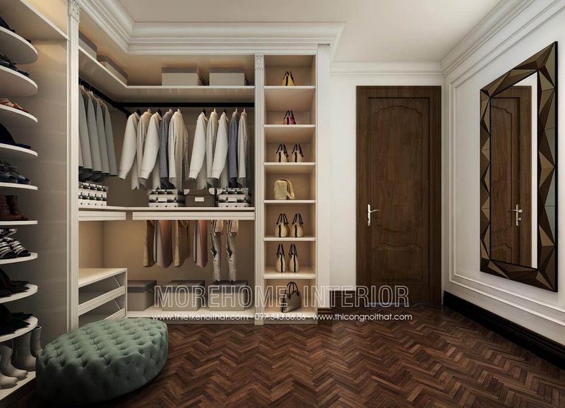 Tủ áo không cánh kết hợp Led đẹp, gợi ý cho phòng thay đồ hiện đại